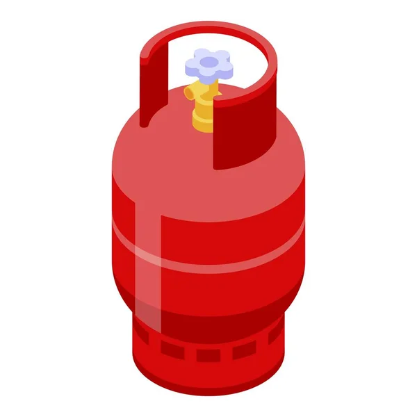 Symbol für komprimierte Gasflaschen, isometrischer Stil — Stockvektor