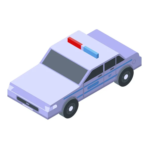 Patrol police car icon, isometric style — Stock Vector