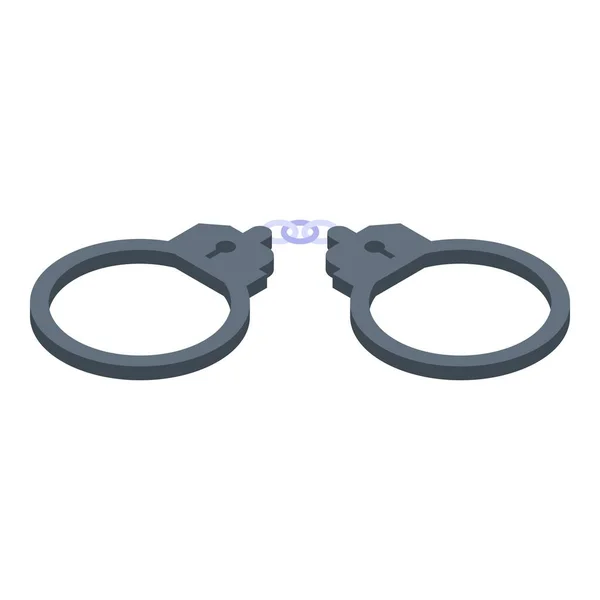 Police handcuff icon, isometric style — Stock Vector