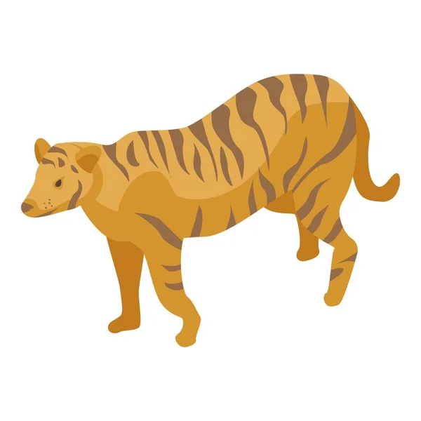 Εικόνα τίγρης ζωολογικού κήπου, ισομετρικό στυλ — Διανυσματικό Αρχείο