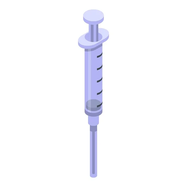 New medical syringe icon, isometric style — Stock Vector