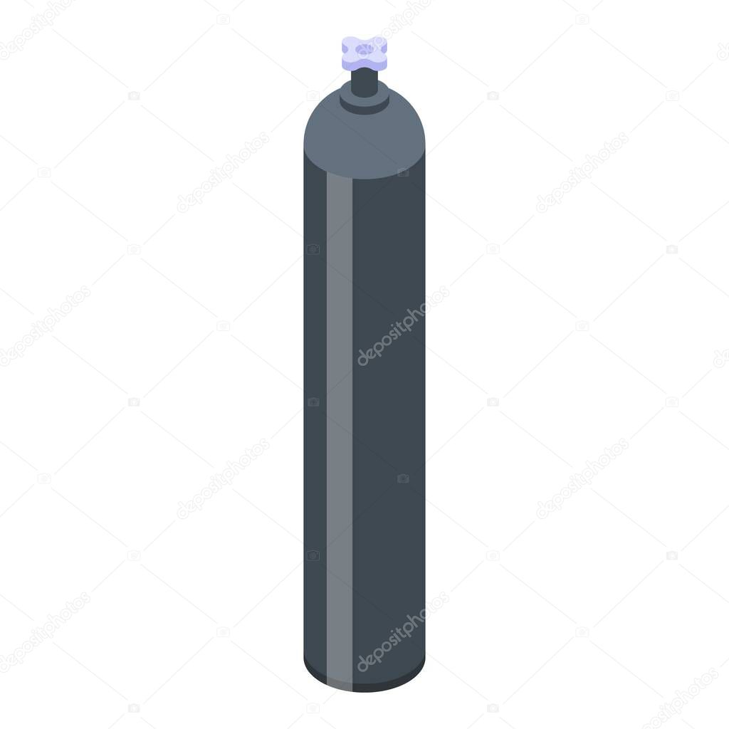 Gas cylinder storage icon. Isometric of gas cylinder storage vector icon for web design isolated on white background