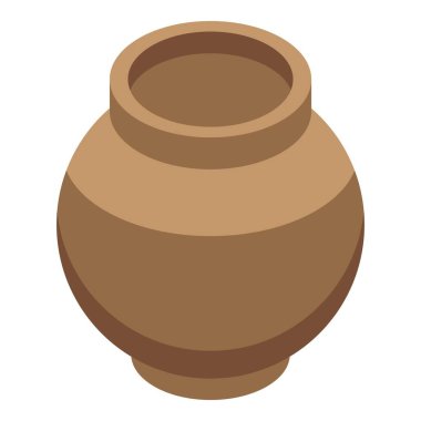 Taş Devri vazosu simgesi, izometrik biçim