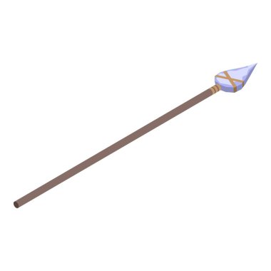 Taş Devri mızrak simgesi, izometrik biçim