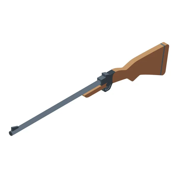 Ikona lovecké pušky, izometrický styl — Stockový vektor