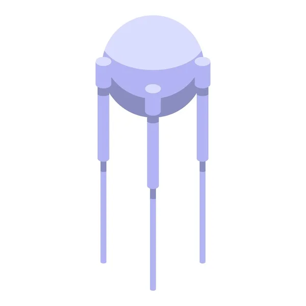 Onderzoek satelliet icoon, isometrische stijl — Stockvector