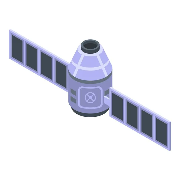 Ruimte satelliet icoon, isometrische stijl — Stockvector