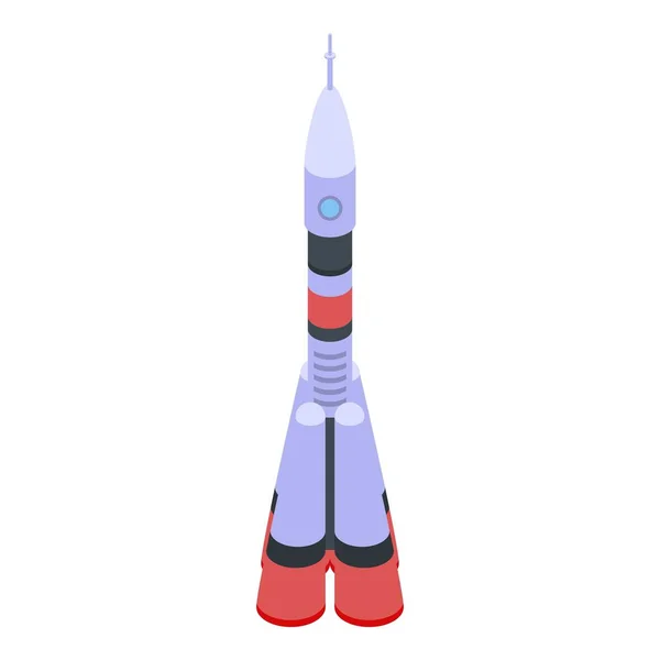 Иконка современной космической ракеты в изометрическом стиле — стоковый вектор