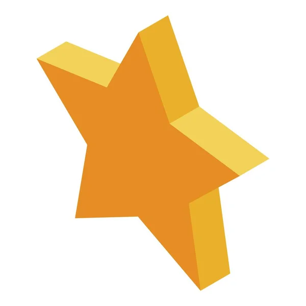 Gold Star Icon, isometrisk stil — Stock vektor