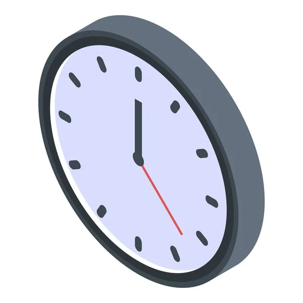 Horloge murale de bureau icône, style isométrique — Image vectorielle