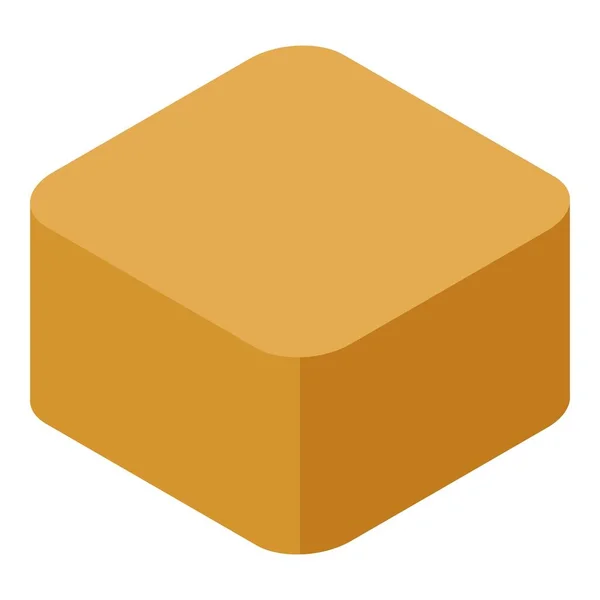 Cube toffee icon, isometric style — Stock Vector