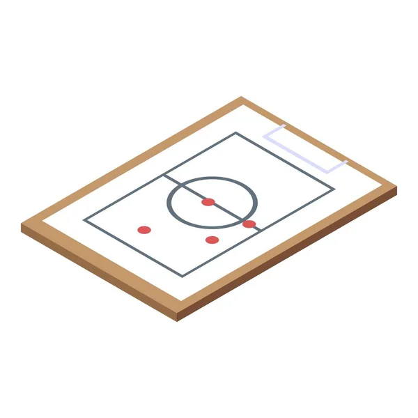 Basketball tactical board icon, isometric style — Stock Vector