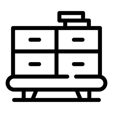 Çocuk odası mobilya ikonu, taslak biçimi