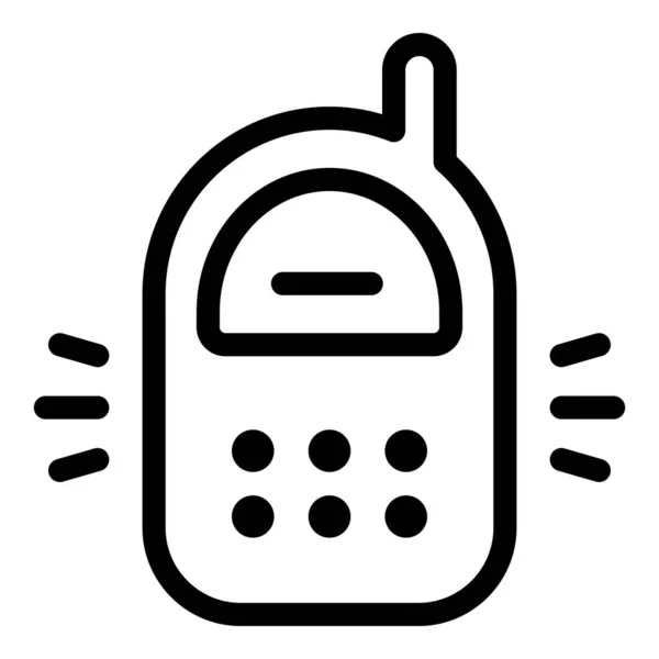 Kid quarto walkie talkie ícone, estilo esboço — Vetor de Stock