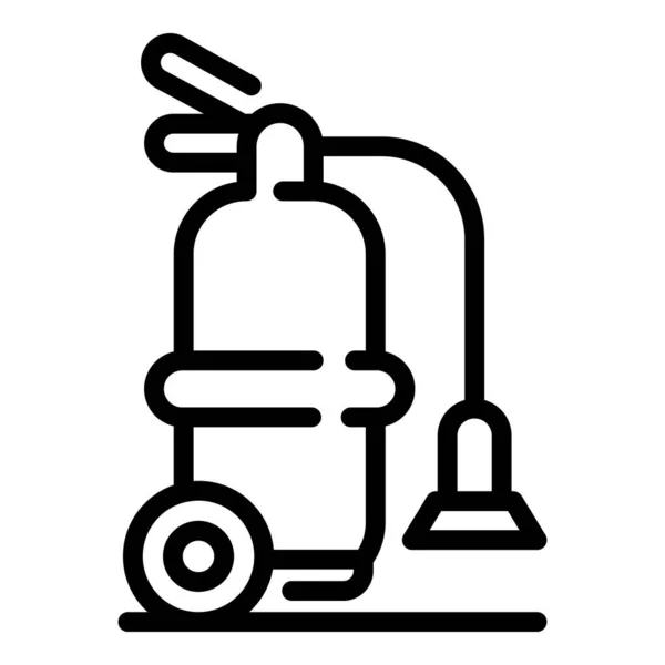 Icono extintor de incendios de emergencia, estilo de contorno — Archivo Imágenes Vectoriales