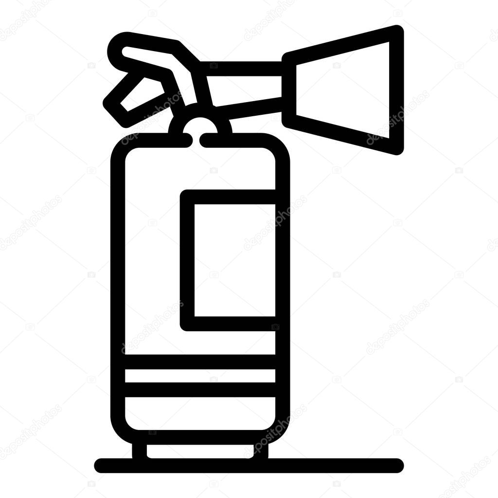 Flame fire extinguisher icon, outline style