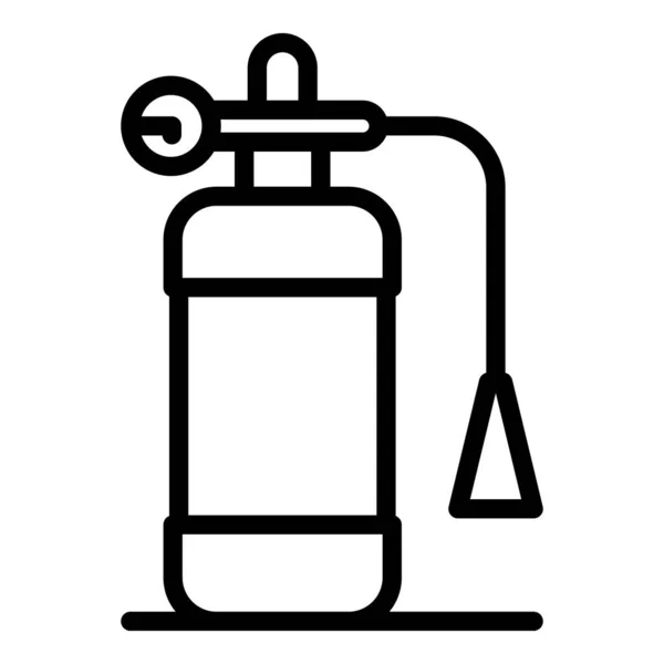 Nápověda hasicí přístroj ikona, styl osnovy — Stockový vektor