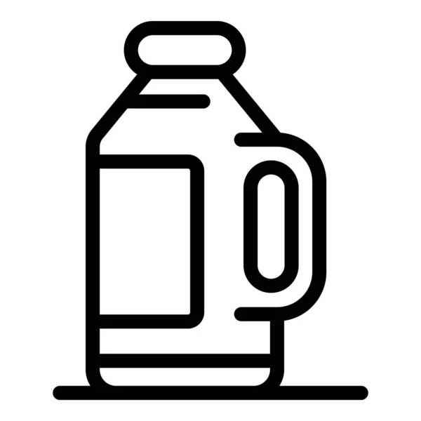 Botella de mano icono del frasco, estilo contorno — Vector de stock