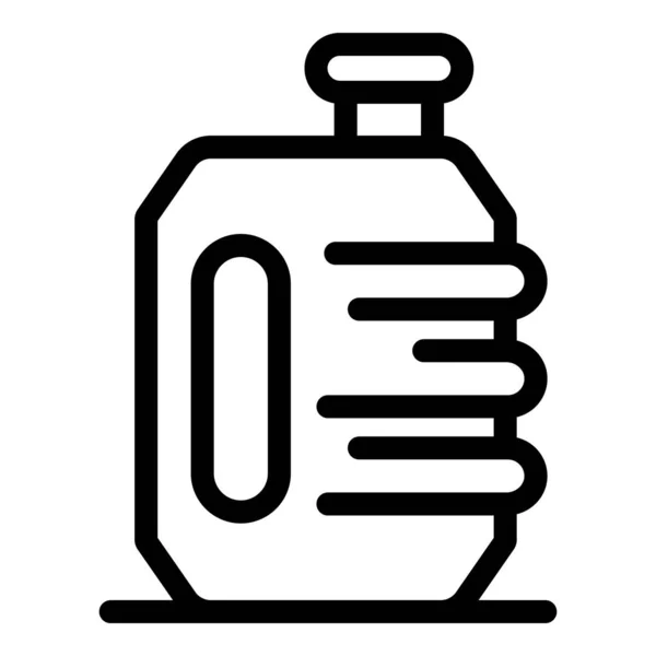 Water canister icon, outline style — Stock Vector