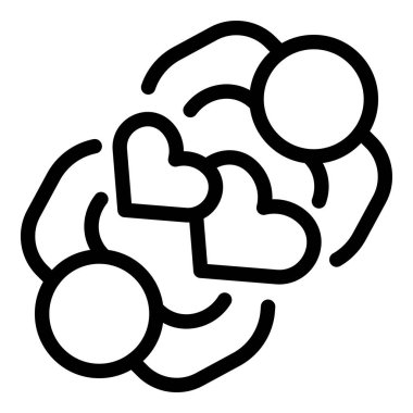 Çift kişi aşk simgesi, taslak biçimi