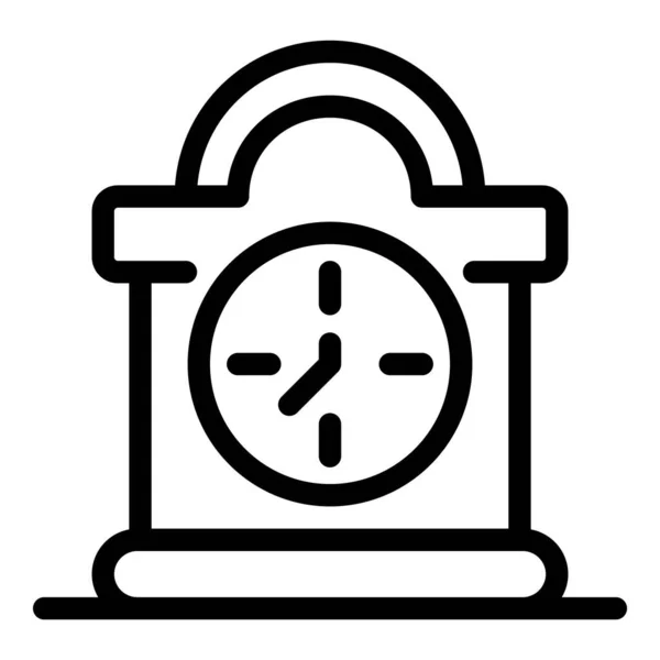 Péndulo de escritorio icono del reloj, estilo de contorno — Vector de stock