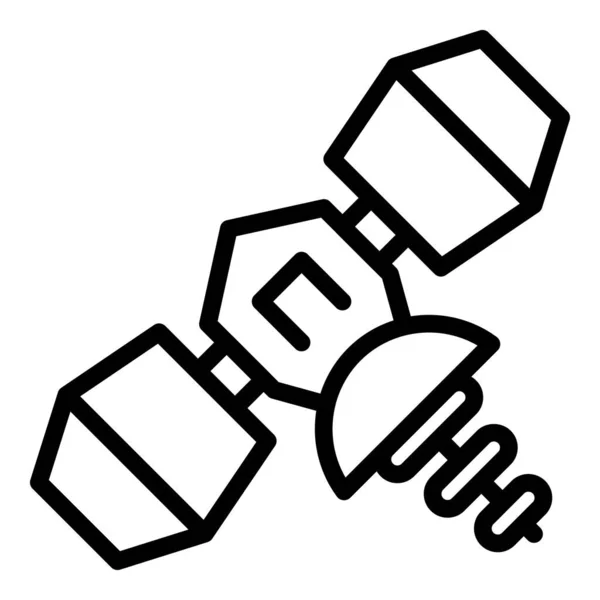 Radio satelliet icoon, omtrek stijl — Stockvector