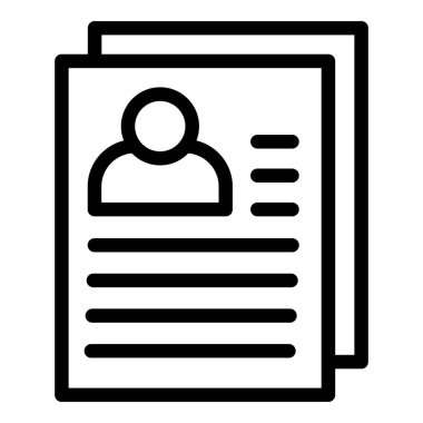 İstatistiksel cv kağıt simgesi, özet biçimi