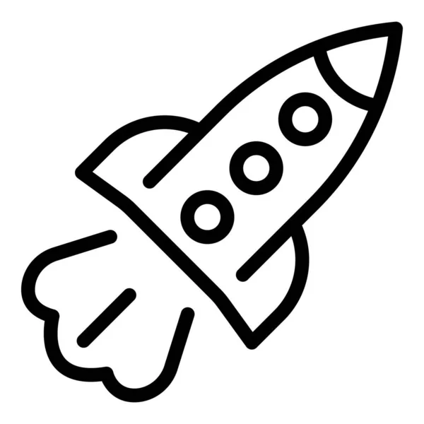 Бізнес тренувальна ракета значок, контурний стиль — стоковий вектор