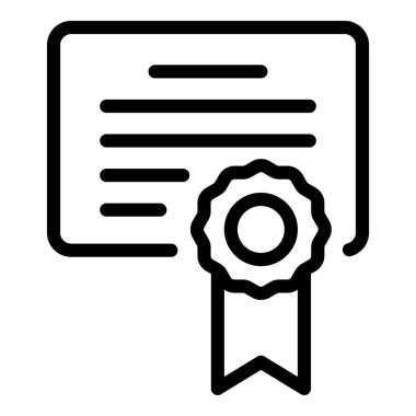 İş eğitimi diploması simgesi, özet biçimi