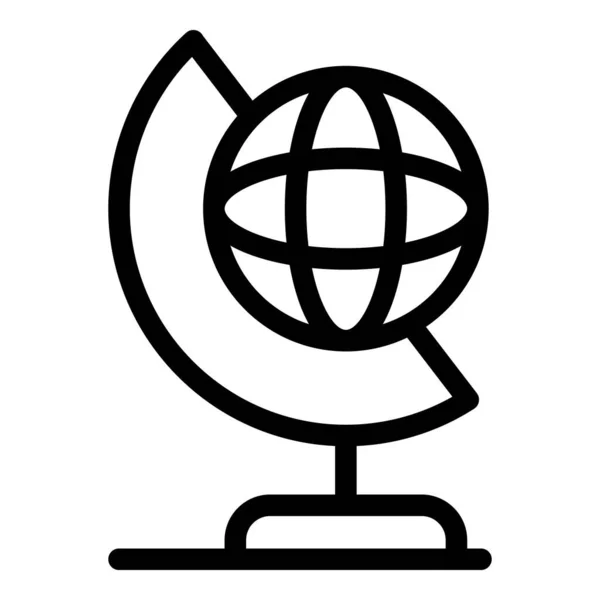 Schule Globus Symbol, Umriss Stil — Stockvektor