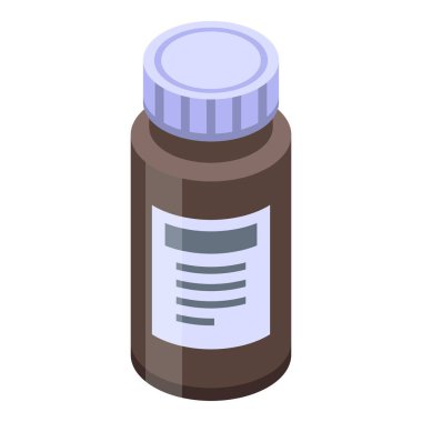 Şurup şişesi simgesi, izometrik biçim