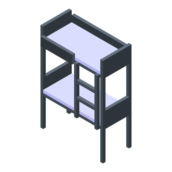 Apartmán patrová postel ikona, izometrický styl — Stockový vektor