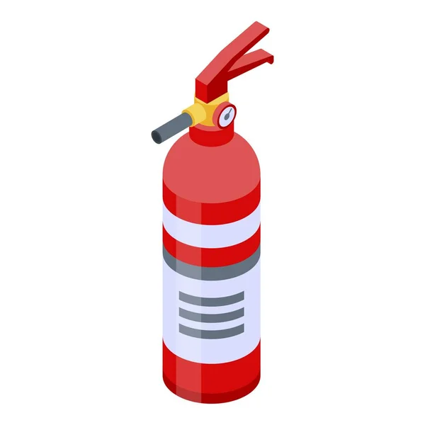 Alarm fire extinguisher icon, isometric style — Stock Vector