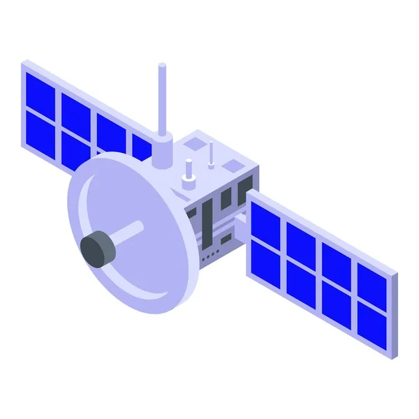 우주 위성 아이콘, 등거리적 스타일 — 스톡 벡터