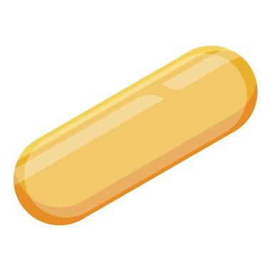 Balık yağı kapsülü simgesi, izometrik biçim