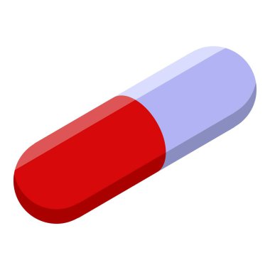 Sağlık hizmeti kapsülü simgesi, izometrik biçim