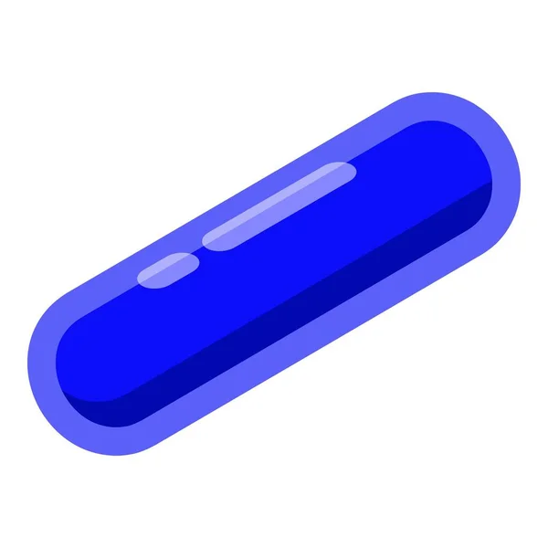 Icono de cápsula de droga azul, estilo isométrico — Archivo Imágenes Vectoriales