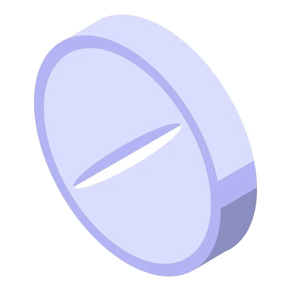 Round tablet icon, isometric style — Stock Vector