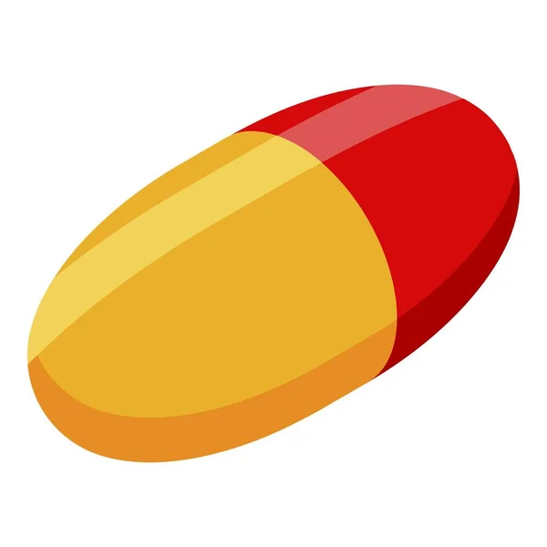 Icono de cápsula de farmacia, estilo isométrico — Archivo Imágenes Vectoriales