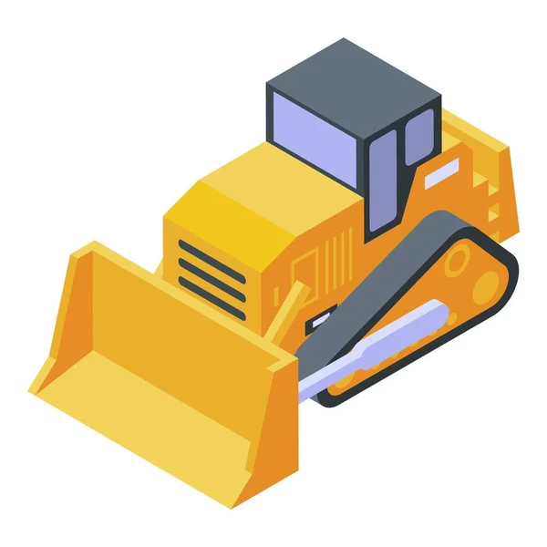 Dozer bulldozer icon, isometric style — Stock Vector