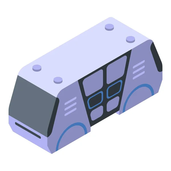 Ikona autobusu bezzałogowego, styl izometryczny — Wektor stockowy