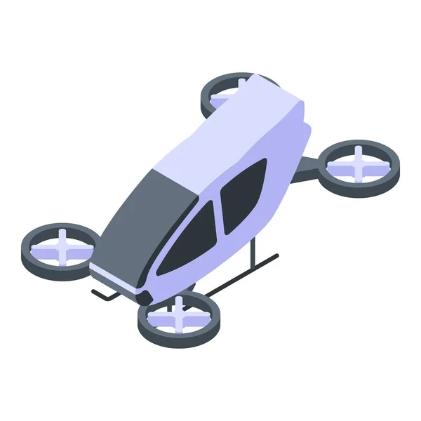 Air drone taxi icon, isometric style — Stock Vector