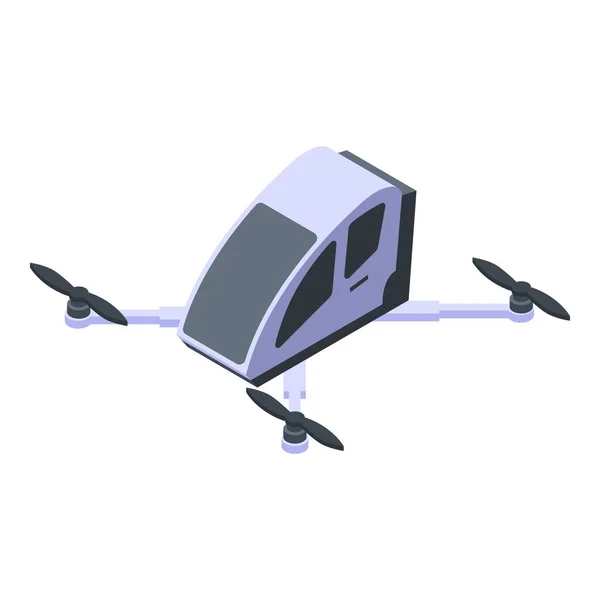 Futuristisk helikopterikon, isometrisk stil — Stock vektor
