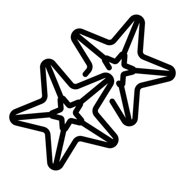 Значок морських зірок, контурний стиль — стоковий вектор