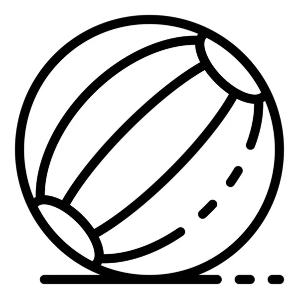 Піктограма пляжного м'яча, стиль контуру — стоковий вектор