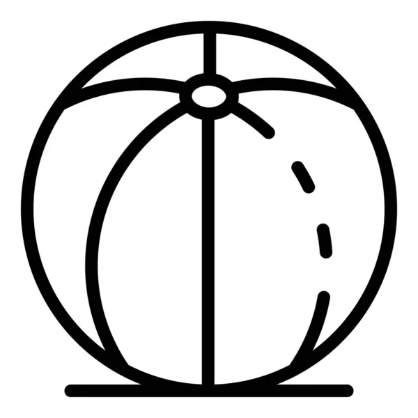 Пляжный детский мяч иконка, стиль — стоковый вектор