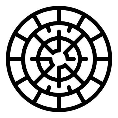 Çember kaldırım simgesi, özet biçimi