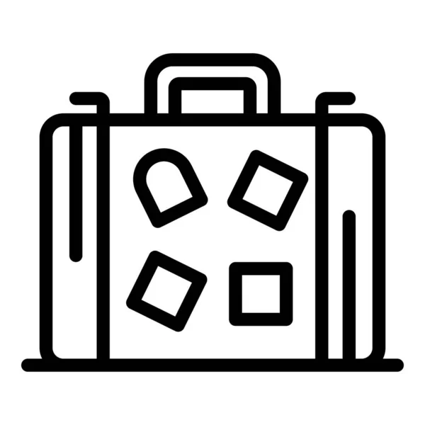 Icono de bolsa de viaje, estilo de esquema — Vector de stock