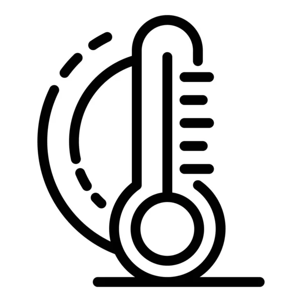 Icono de temperatura caliente, estilo de contorno — Vector de stock