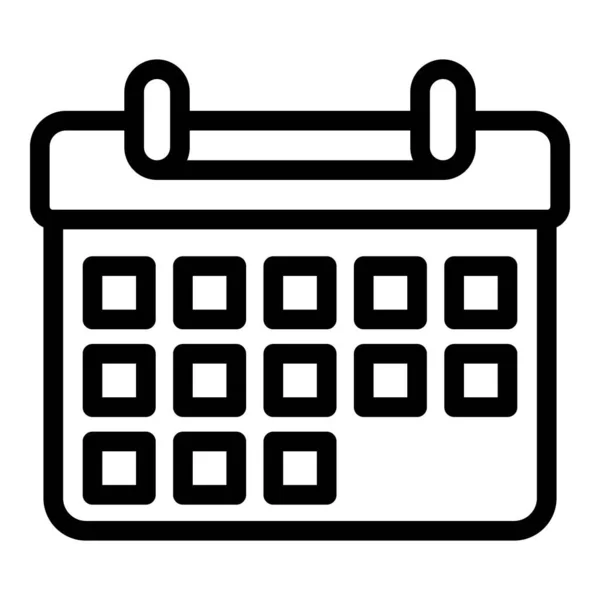 Kalender kryssning ikon, kontur stil — Stock vektor